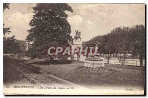 Old Postcard Montpellier Gardens Peyron