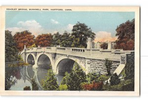 Hartford Connecticut CT Postcard 1915-1930 Bushnell Park Hoadley Bridge