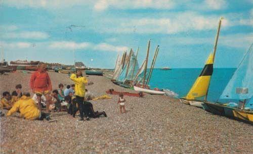 Yachts Boats On Walmer Sailing 1970s Kent Man Looks Distraught Postcard