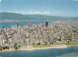 B95563 vancouver canada aerial view of the downtown district