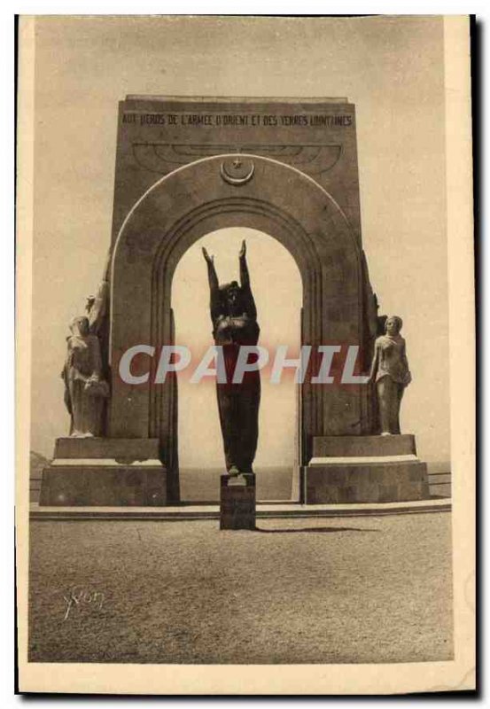 Postcard Old Marseille Monument to the Heroes of the Army of the East and Lan...