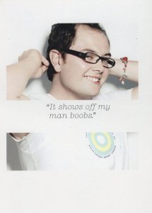 Alan Carr Man Books Comic LGBT River Island Advertising Postcard