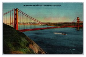 Bridging San Francisco's Golden Gate California Postcard