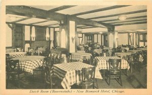 Bauernstable New Bismarck Hotel Dutch Room Postcard roadside 20-4905