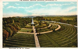 Vintage Postcard The Soldiers National Cemetery In Gettysburg Pennsylvania PA
