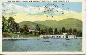 US    PC681  FORT WILLIAM HENRY HOTEL AND PROSPECT MOUNTAIN, LAKE GEORGE, NY