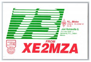 Postcard QSL CB Ham Radio Amateur Card From Monterrey N. L. Mexico XE2MZA