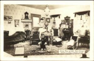 Chicago IL Museum of Science 1898 Sears Living Room Dolls Real Photo Postcard