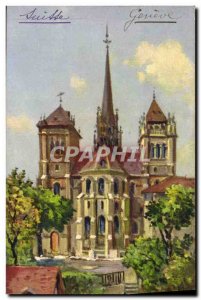 Postcard Old Geneva Cathedrale St Pierre