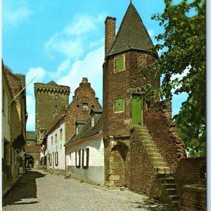 c1960s Zons, Germany Watchtower Rhine St Scene 4x6 Chrome PC Medieval Bricks M3