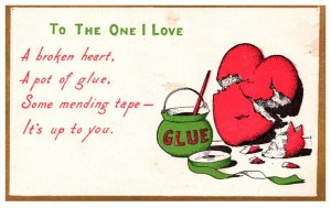 Valentine  Broken Heart , Glue