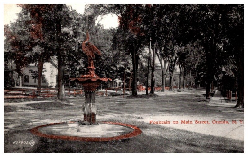 New York  Oneida , Fountain on Main street