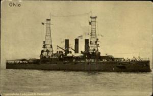 BATTLESHIP USS Ohio c1910 Postcard