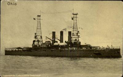 BATTLESHIP USS Ohio c1910 Postcard