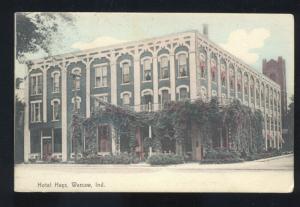 WARSAW INDIANA HOTEL HAYS ANTIQUE VINTAGE POSTCARD