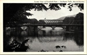 Vtg Shelburne Falls Massachusetts MA Scenic View of Deerfield Run Postcard