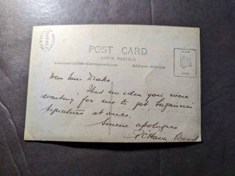 Mint England PPC Portrait Postcard British Tennis Stars Athletes Signed