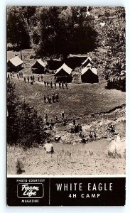 RPPC LEAF RIVER, IL Illinois~ CAMP KUPUGANI White Eagle 4-H CAMP c1950s Postcard