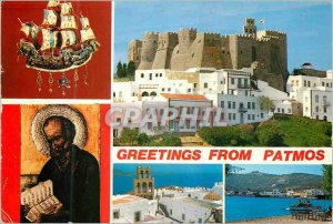Modern Postcard Greetings from Patmos