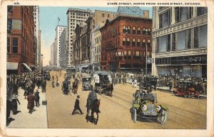 US3358 USA State Street, North from Adams Street, Chicago Vintage Cars