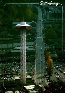 Tennessee Gatlinburg Panoramic View Of Space Needle Looking Down Along Airpor...