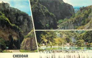 Postcard Uk England Cheddar, Somerset multi view bus