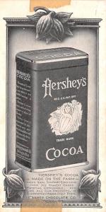 Hershey's Cocoa Advertising Unused tape glued on top and bottom edge