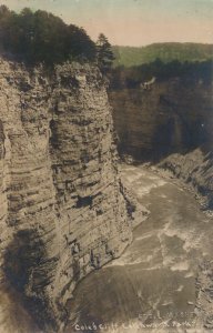 RPPC Letchworth State Park NY New York Cole's Cliff Genesee River Washburn Photo