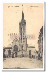 Limoges Old Postcard St. Peter's Church