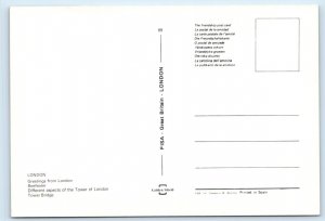 London Multiview - Beefeater ENGLAND UK 4x6 Postcard