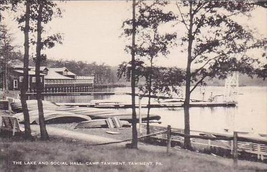 Pennsylvania Tamiment The Lake Social Hall Camp Tamiment Artvue