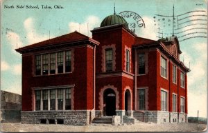 North Side School, Tulsa OK c1910 Vintage Postcard Z04