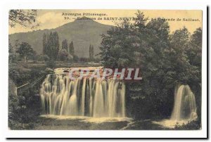 Around Saint Nectaire Old Postcard Waterfall Saillant