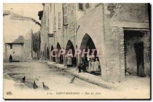 Old Postcard Judaica Jewish Saint Maximin Street Children Jews