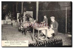 Old Postcard Folklore Wine Vintage Champagne house Duval Leroy Virtues dressi...