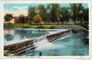 The Dam at Riverside Park, FINDLAY, Ohio, PU-1927