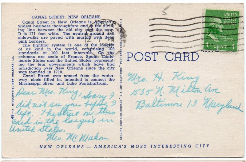 13191 Canal Street by Night, New Orleans, Louisana