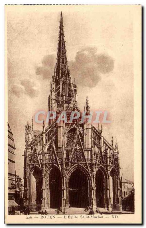 Old Postcard Rouen L & # 39Eglise Saint Maclou