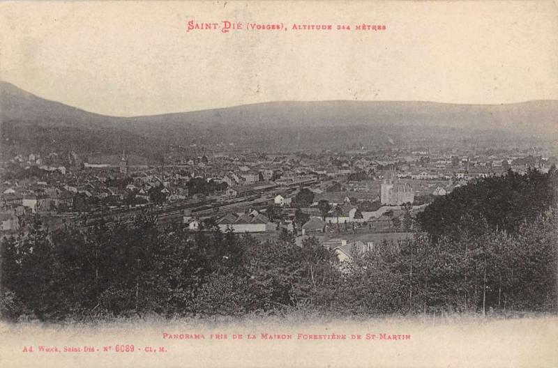 Saint Die France Vosges Panorama Of City Scenic Antique Postcard K23607