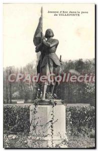 Postcard Old Villepinte Jeanne D'Arc In The Park