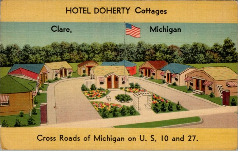 Clare Michigan Hotel Doherty Cottages Roadside America Linen - A13 