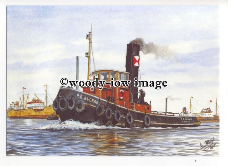 cd0249 - F T Everard Ltd Tug - P B Everard , built 1944 - art postcard