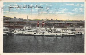 Steamer, Qu??ec, St. Lawrence River Qu??ec, Canada River Boat PU 1923 