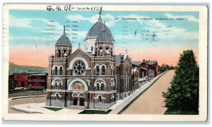 1938 St. Nicholas Church Exterior Building Zanesville Ohio OH Vintage Postcard