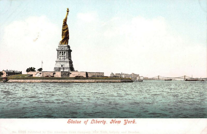 Statue of Liberty, New York City, Very Early Postcard, Unused 