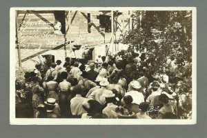 Missouri Valley IOWA RP 1916 CORNERSTONE CEREMONY Crowd nr Council Bluffs Logan