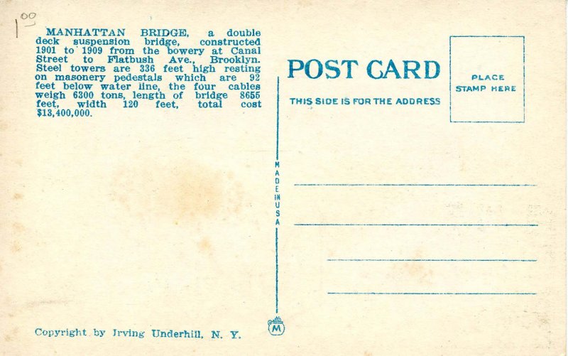 NY - New York City. Manhattan Bridge