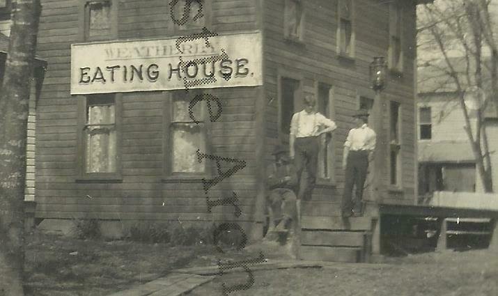 Elkton OREGON RPPC 1911 RESTAURANT Weatherly Eating House nr Eugene Sutherlin