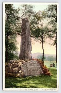 Indian Monument Stockbridge Massachusetts Early Postcard  P7