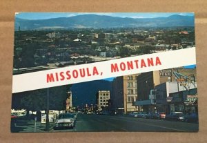 VINTAGE  POSTCARD -  1970 USED - MISSOULA, MONTANA